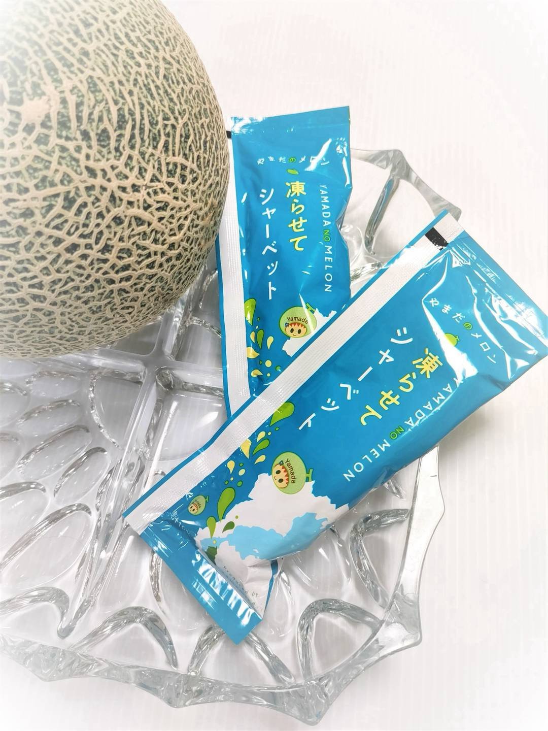 案内】凍らせてシャーベット やまだのメロン(特別価格 100円)で販売